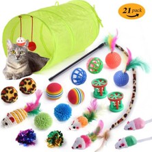 Normadia Renkli Kedi Tünelli ve Oltalı Eğlence Seti 21 Parça