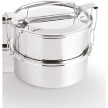 abnturk Çelik 2 Li Sefer Tası ( Tek Kişilik) 12X6CM