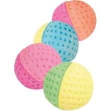 Normadia Sünger Top Kedi Oyuncağı 4'lü Set, Eğlenceli ve Dayanıklı Tasarım