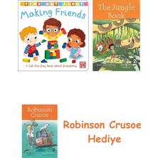 Bloomsbury Making Friends (Kapak Değişebilir): A Lift-The-Flap Board Book About Friendship + Robinson Crusoe + The Jungle Book Hediye
