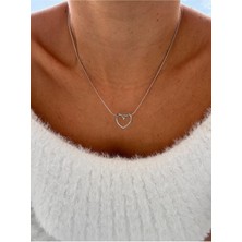 Hercy Içten Geçmeli Zarif Kalp Kolye | Çelik Kalpli Kolye