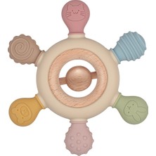 Bamm Bamm Boncuklu Silikon Bebek Diş Kaşıyıcı Hafif ve Rahat Kavranır