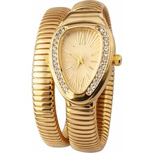 Kadın Yılanlı Bileklik Tasarımlı Kol Saati