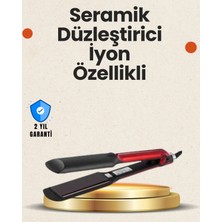Özbience Iyonlu Saç Düzleştirici, Titanyum Plaka, Şık ve Şekillendirici Tasarım
