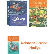 Bloomsbury The Art Of Disney: The Renaissance And Beyond (1989 - 2014) 100 Collectible Postcards (Disney Postcards, Cute Postcards For Mailing, Fun Postcards For Kids) + Robinson Crusoe + The Jungle Book Hediye