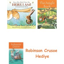 Bloomsbury Guess How Much I Love You: Here I Am A Finger Puppet Book: Here I Am! A Finger Puppet Book: 1 + Robinson Crusoe + The Jungle Book Hediye