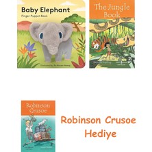 Bloomsbury Baby Elephant: Finger Puppet Book: (Finger Puppet Book For Toddlers And Babies, Baby Books For First Year, Animal Finger Puppets): 3 + Robinson Crusoe + The Jungle Book Hediye