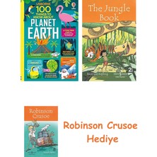 Bloomsbury 100 Things To Know About Planet Earth + Robinson Crusoe + The Jungle Book Hediye