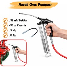 Badem10 Havalı Gres Yağ Pompası Tabancası 14 Oz Uç Meme 400 cc El Tipi Yağlama Bakım 90 Psi