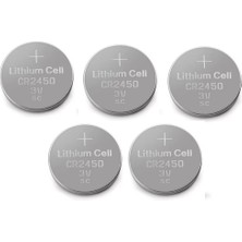 BT Teknik Yuma CR2450 Süper Lityum 3V 5'li Kart Düğme Pil, Uzun Süreli Performans
