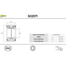 Valeo ON/ARKA TEKERLEK RULMANI SET VW POLO CLASSIC 1.6 1997-20092001-2009 357498625C 357407625E