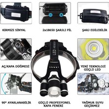 BT Teknik 3 Başlıklı Şarjlı Kafa Feneri, Farklı Aydınlatma Modları ile Pratik Kullanım