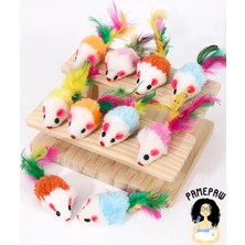 Normadia Tüylü Çakıl Sesli Fare Kedi Oyuncağı Seti, 3'lü Paket