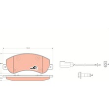 TRW ON FREN BALATASI TRANSIT 5348 2006-2014 A.CEKER 11 / VW AMAROK 2.0TDI 2010 FİŞLİ 6C112K021B9A