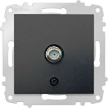 Mutlusan Rita Mek Tuş Tv-Sat Prizi (Geçişli) 4db/f Kon. Antrasit