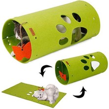 Normadia Yeşil Kedi Tüneli ve Yatağı, Eğlenceli ve Konforlu Oyun Alanı