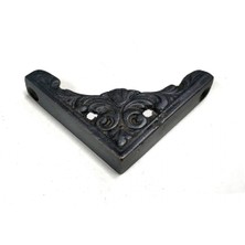 BT Teknik Antika Tarz Pirinç Köşe Süsü - 58X58MM, Oksit, Vintage Tasarım