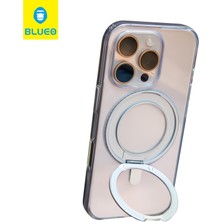 Blueo Mr. Gorilla iPhone 16 Uyumlu Şeffaf Kılıf | 360° Dönebilen Stand, MagSafe, Toz Korumalı Şeffaf Kılıf