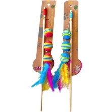 Normadia Renkli 3'lü Kedi Oyun Oltası, Eğlenceli ve Hareketli Oyuncak Seti