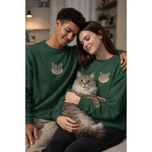 Muhtar Store Maine Coon Kedi Desenli Çift Sweatshirt – Unisex Sevgili Kombini