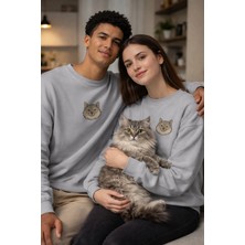 Muhtar Store Maine Coon Kedi Desenli Çift Sweatshirt – Unisex Sevgili Kombini