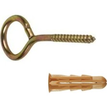 Torex 18X60 mm Kapalı Kanca + M6 Grapex Dübel, 1p=4 Adet