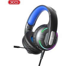 Xo GE09 RGB Led Işıklı Metal Mikrofonlu 2M Kablolu Bilgisayar Gaming Oyuncu Gamer Kulaklık 3D Stereo