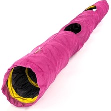 Normadia Rahat ve Şık Katlanabilir Uzun Kadife Kedi Tüneli Pembe