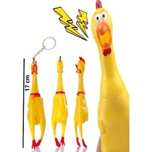 Normadia Sesli Sarı Tavuk Anahtarlık ve Pet Maskot, 17 cm Eğlenceli Tasarım