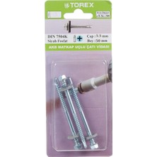 Torex Matkap Uçlu Çatı Vidası 5.5X50 mm DIN7504K Akb, 1p=3 Adet