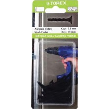 Torex Matkap Uçlu Alçıpan Vidası 3.5X45 Mm, Siyah Fosfat, 1p=14 Adet