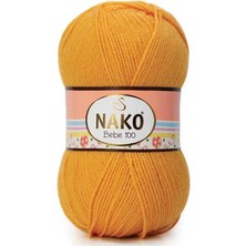 Nako Bebe 100 (5 Adet) 3810 Hardal Rengi Bebek El Örgü Ipliği