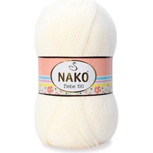 Nako Bebe 100(5 Adet) 99064 Ekru Renk Bebek El Örgü Ipliği