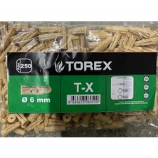 Torex Çok Amaçlı Dübel T-X 6 Mm, 1P=250 Adet