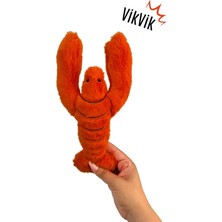 Normadia Sesli Peluş Istakoz Köpek Oyuncağı, Turuncu Renkli, Eğlenceli ve Yumuşak