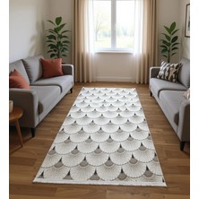 Bademli Halı Lüx Dokuma Taban Dekoratif Halı 8003 Gri