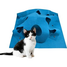 Normadia Renkli Büyük Boy Kedi Tüneli ve Yatağı, Eğlence ve Konfor Için Ideal