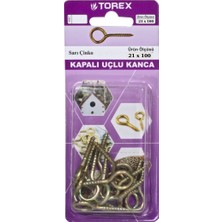 Torex Kapalı Uçlu Piton Kanca 21X100 Mm, 1p=4 Adet