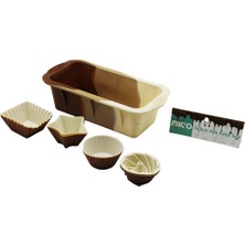 Go İthalat 13PCS Silikon Muffin - Baton Kek Kalıp Set BATON=11.5X25CM 3er Rüzgar Gülü - Yuvarlak - Yıldız - D.gen (5473)