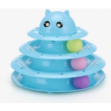 Normadia 3 Katlı Hareketli Pinpon Topu Kedi Oyuncağı, Eğlenceli ve Çekici Tasarım