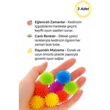 Normadia Renkli Mini Kuş ve Kedi Oyun Topları Seti, Eğlenceli ve Çekici