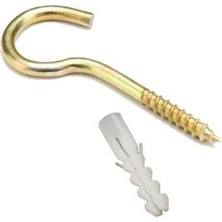 Torex 18X60 mm Açık Kanca + M6 Grapex Dübel, 1p=4 Adet