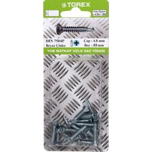Torex Yhb Matkap Uçlu Sac Vidası 4.8X22 mm DIN7504P, 1p=14 Adet