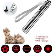 Normadia USB Şarjlı Metal Uv Işık ve Figürlü Kedi Lazerı