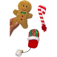 Normadia Mutlu Miyavlar Kedi Oyuncakları 3’lü Set: Hışırtılı Kurabiye, Ponponlu Terlik, Çıngıraklı Şeker