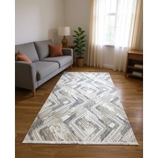 Bademli Halı Lüx Kaymaz Taban Dekoratif Halı 9006 Vizon