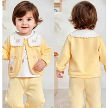 NONO 0–4 Yaş Kız Bebek Sarı 3’lü Takım