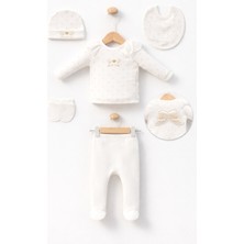 Melek Kanatlı Beşli Kız Bebek Hastane Çıkış Zıbın Seti - Minicayzen