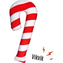 Normadia Sesli Peluş Köpek Oyuncağı, Eğlenceli ve Yılbaşı Temalı Baston Şekli