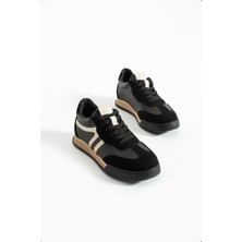 Tivana Kadın Sneaker Bağcıklı Spor Ayakkabı Tera - Siyah